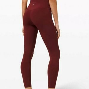 NWT Lululemon Align HR Pant 28” Burgundy Red Trend Sz 20